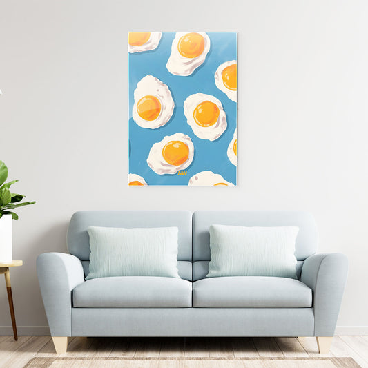 Fried Egg Pop Art Metal-Poster