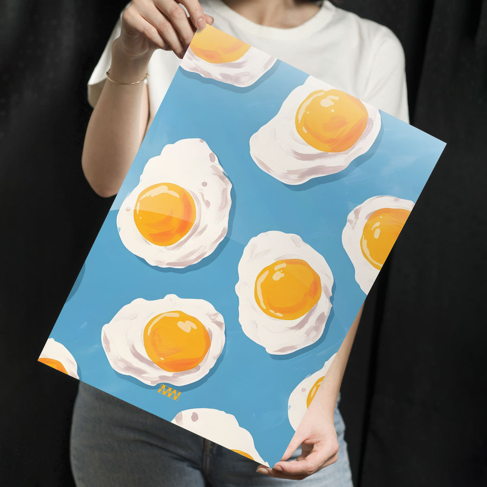 Fried Egg Pop Art Metal-Poster