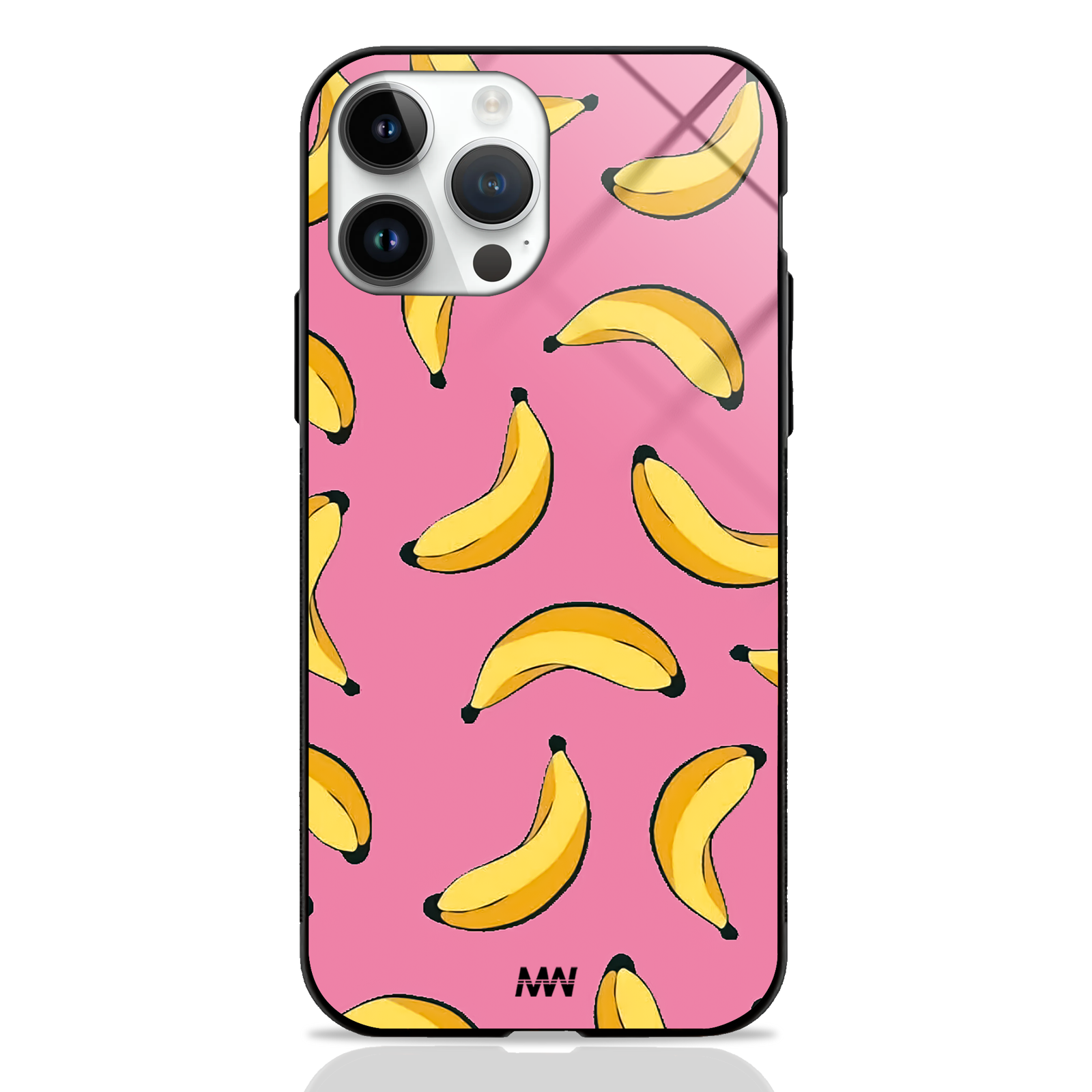 Fun Banana Doodles Premium Glass Case -  - MW Stuffs - 