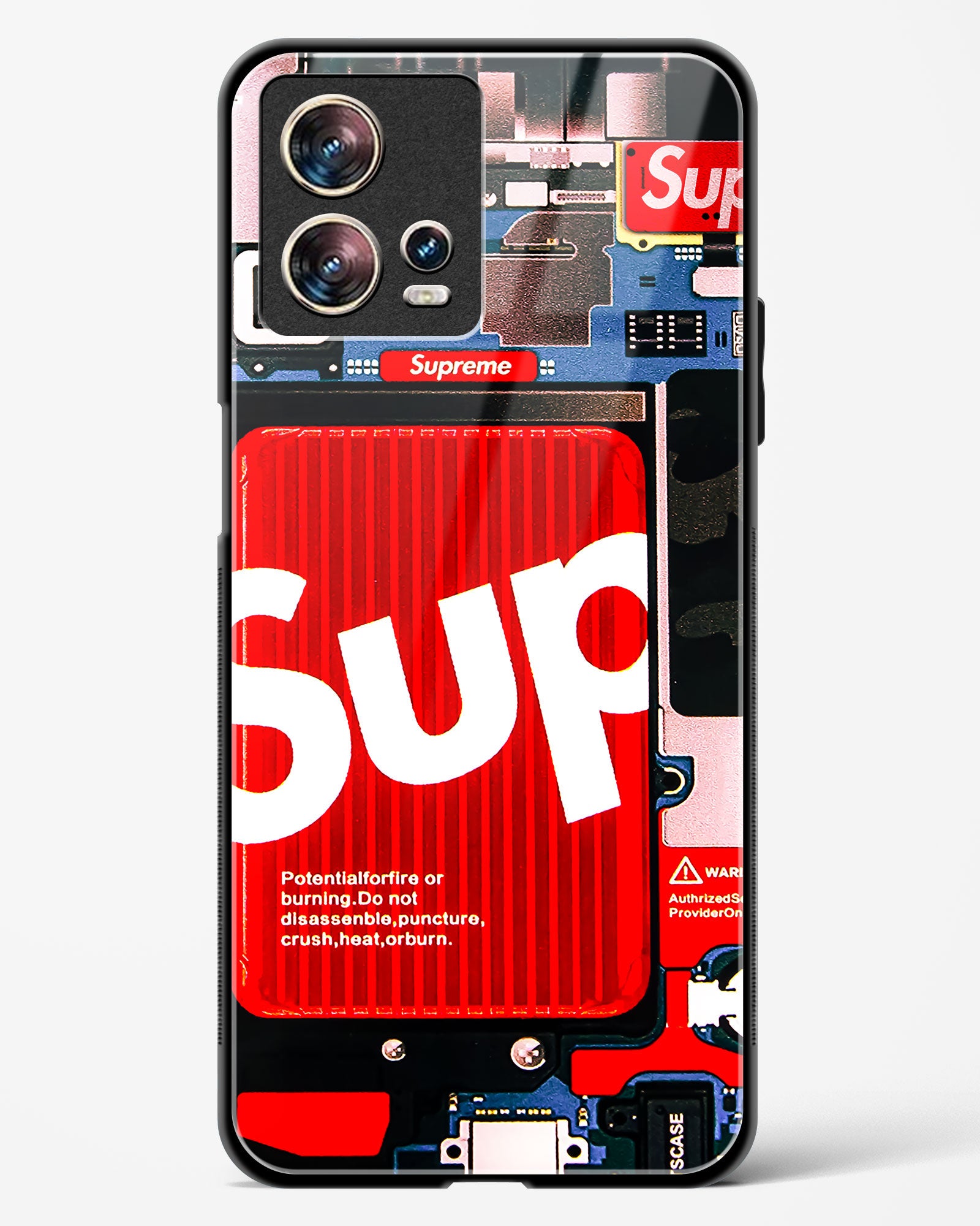 Funky Internal Circuit Glass Phone Case-Motorola Edge 30 Fusion