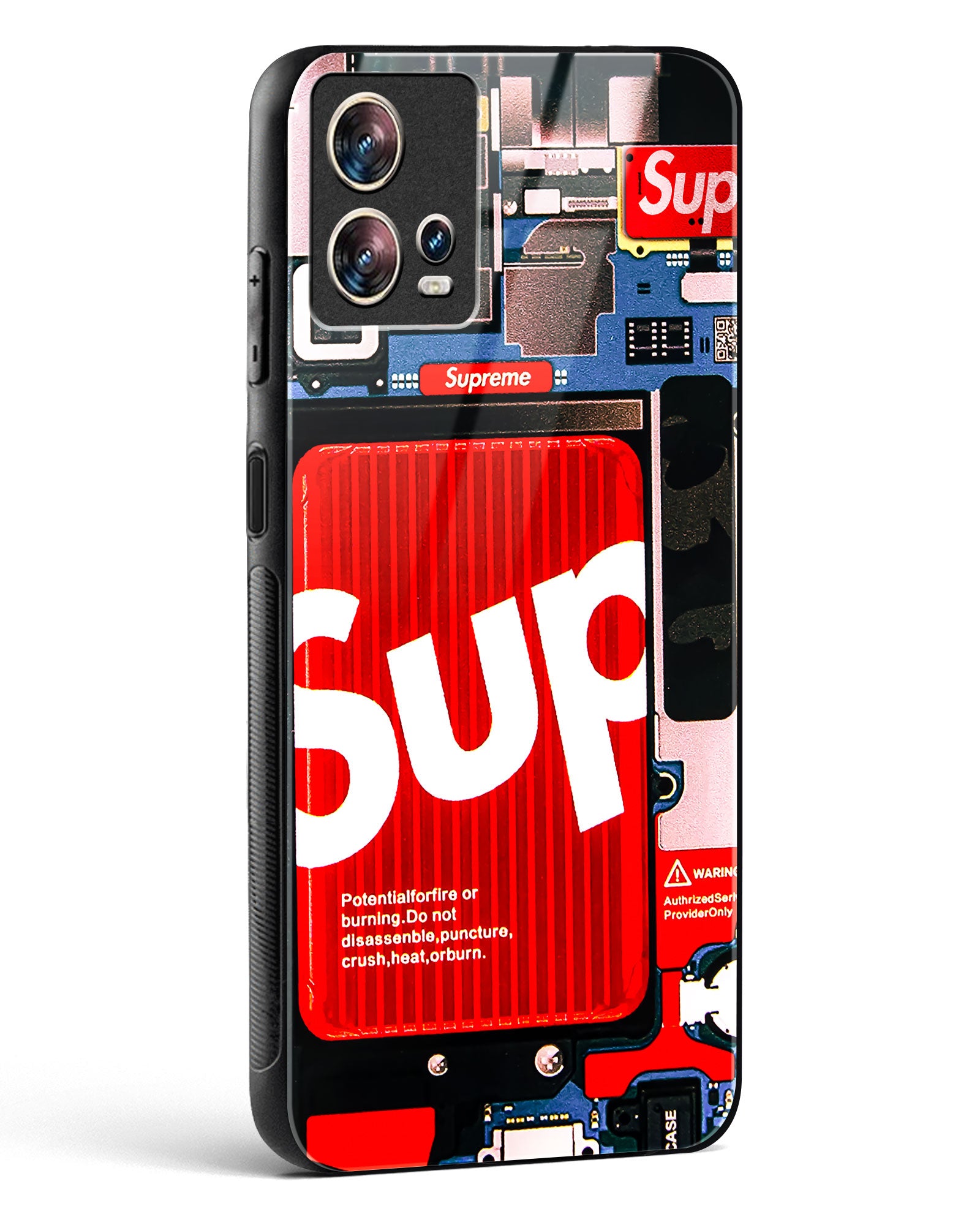 Funky Internal Circuit Glass Phone Case-Motorola Edge 30 Fusion