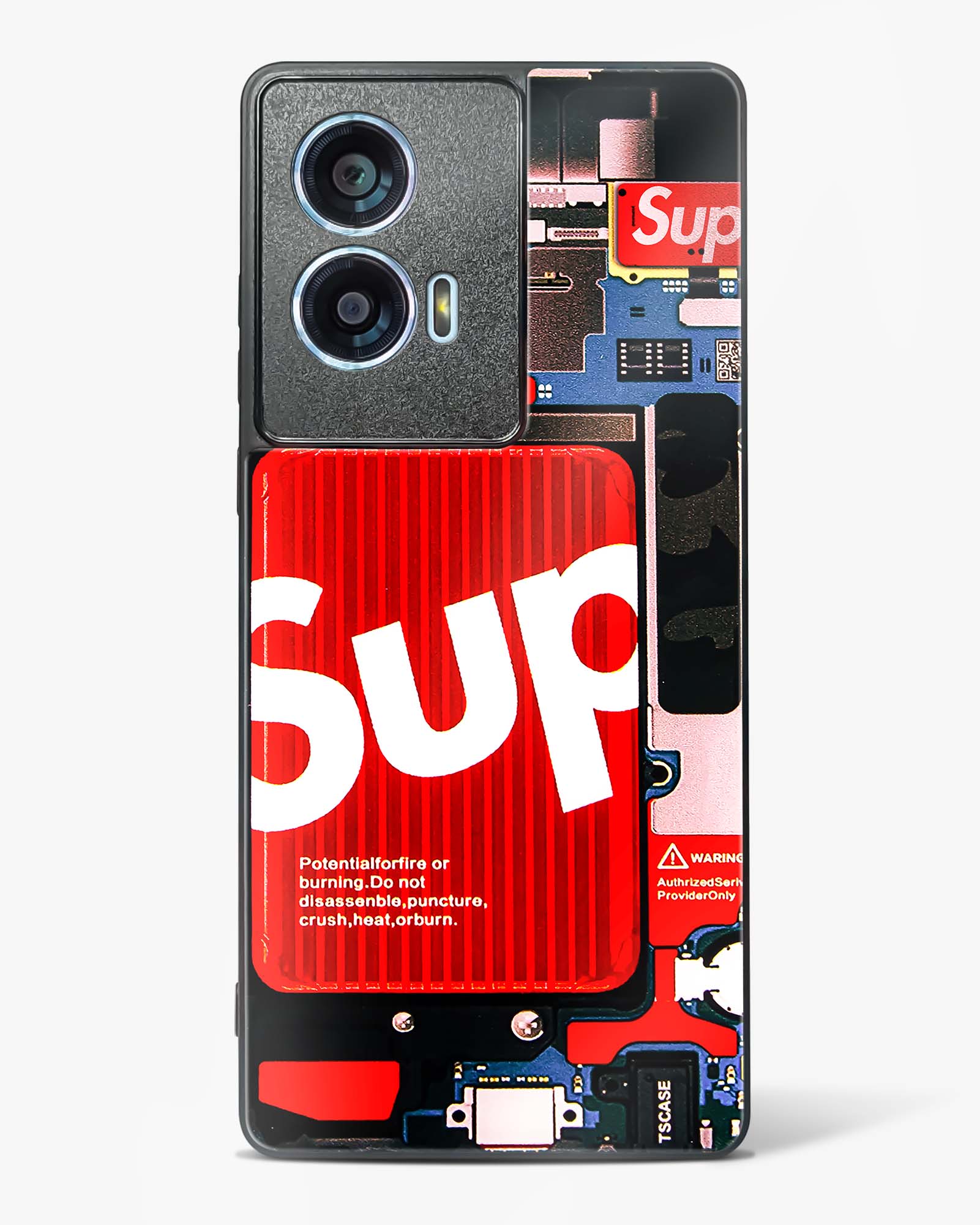 Funky Internal Circuit Glass Phone Case-Motorola Edge 50 Fusion