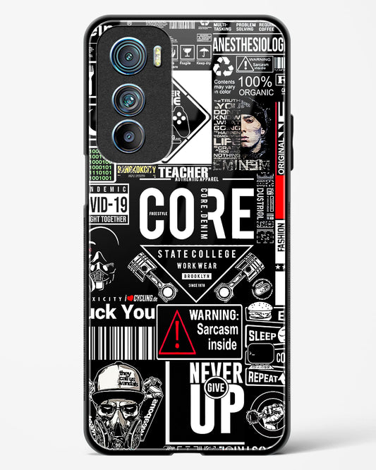 Funky Style Collage Glass Phone Case-Motorola Edge 30