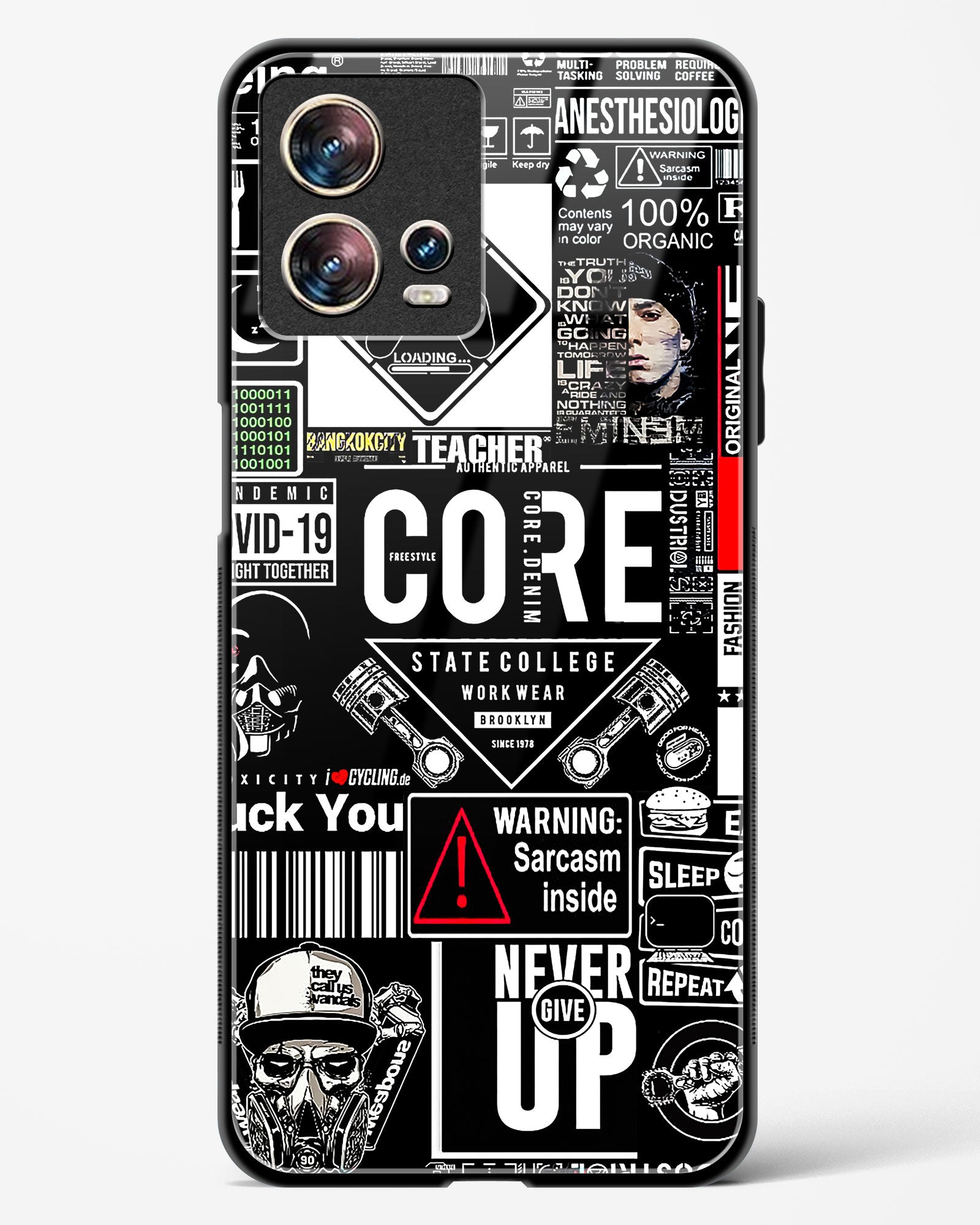 Funky Style Collage Glass Phone Case-Motorola Edge 30 Fusion
