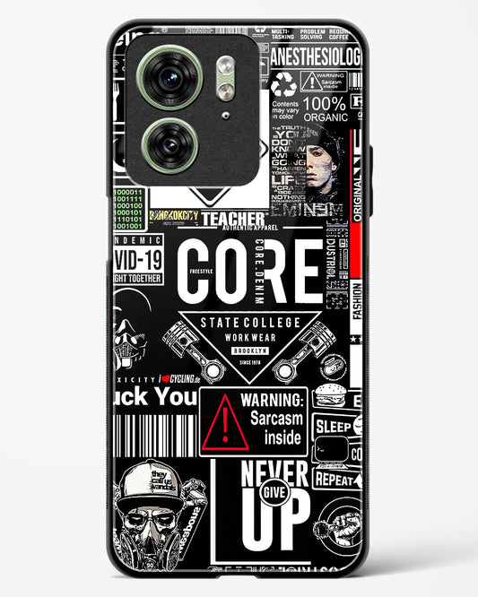 Funky Style Collage Glass Phone Case-Motorola Edge 40