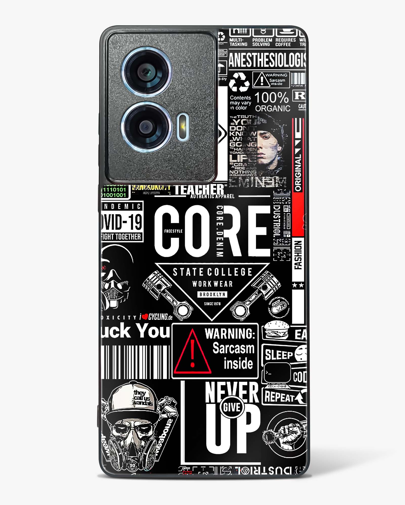 Funky Style Collage Glass Phone Case-Motorola Edge 50 Fusion