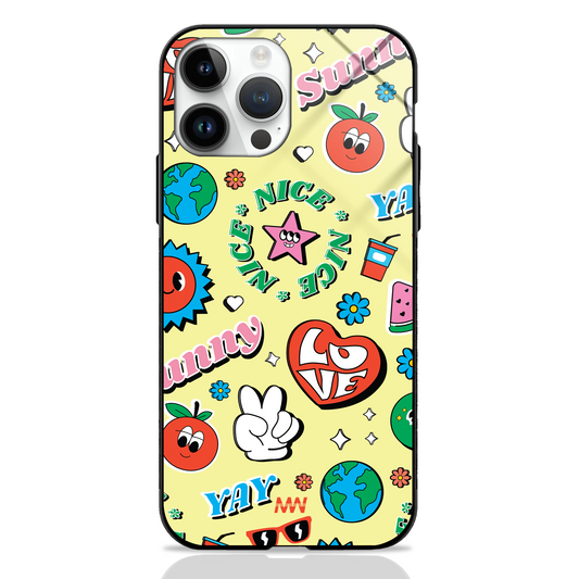 Funny Toon Doodles Premium Glass Case -  - MW Stuffs - 