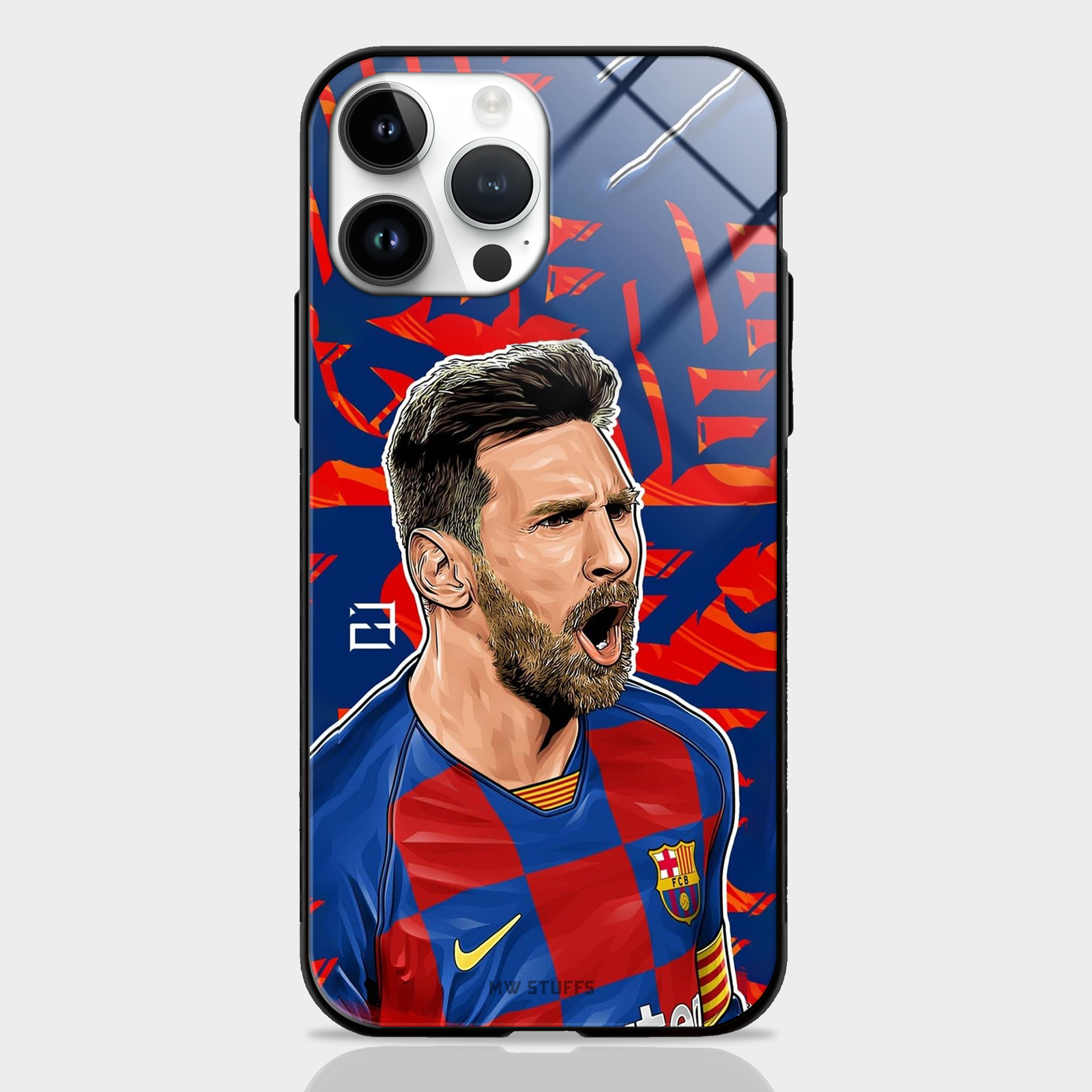 Furious Messi Glass Case -  - MW Stuffs - 