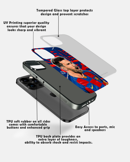 Furious Messi Glass Case -  - MW Stuffs - 