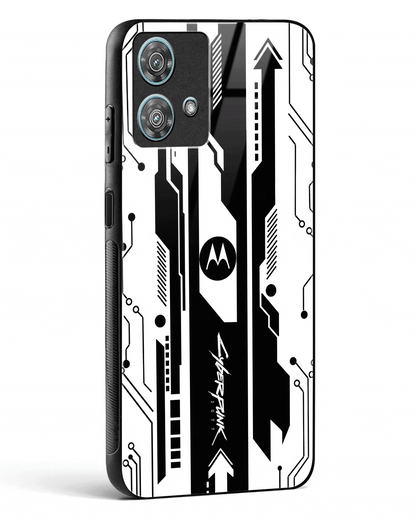 Gaming Abstract Glass Phone Case-Motorola Edge 40 Neo (Black, Red, White, Yellow & Green)