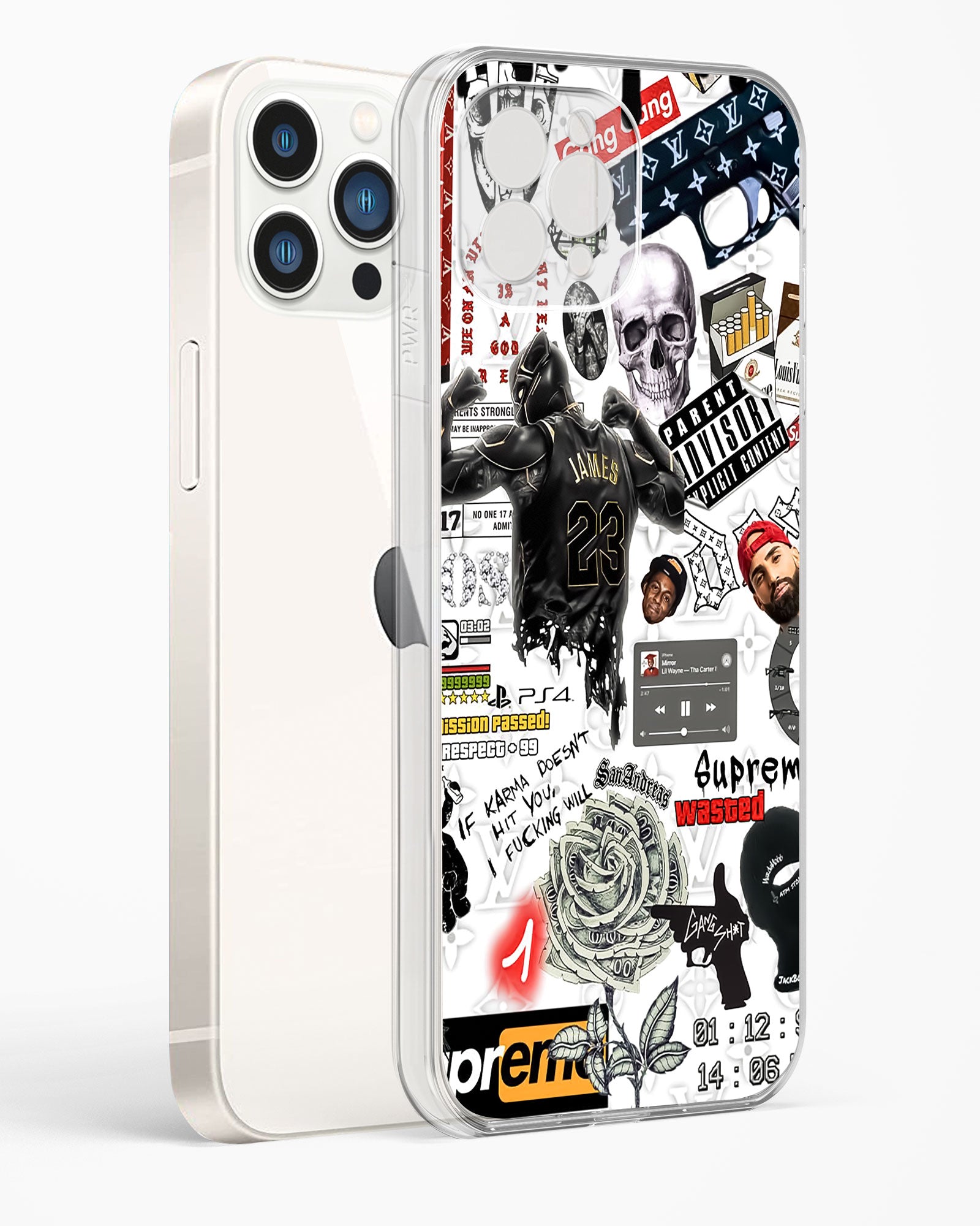 Gangster Tags Clear Silicone Case