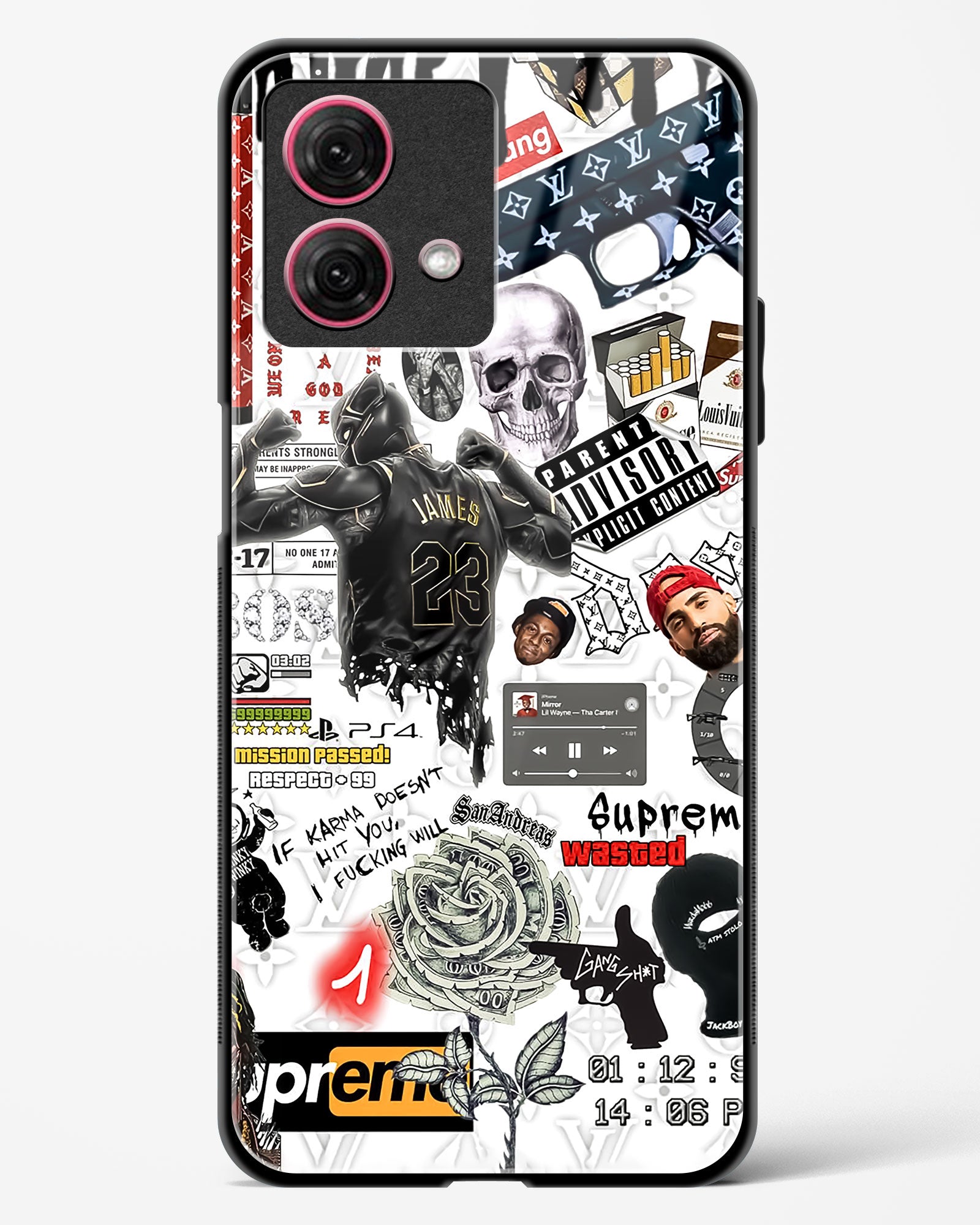 Gangster Tags Glass Phone Case-Moto G84 5G