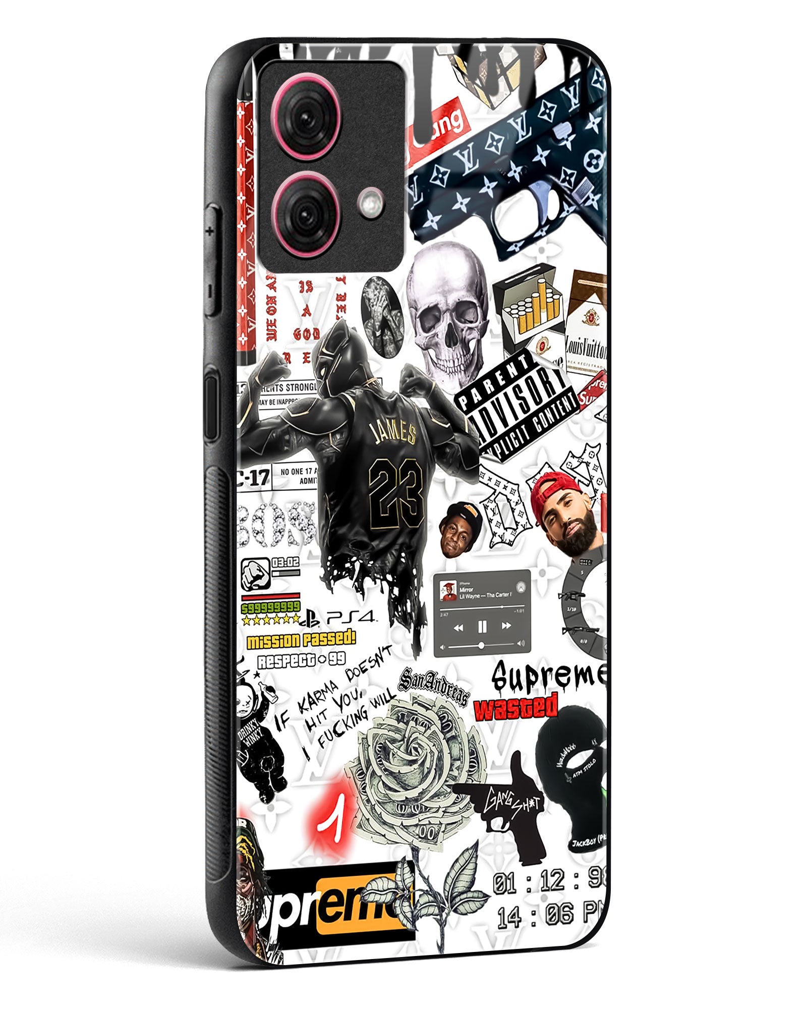 Gangster Tags Glass Phone Case-Moto G84 5G