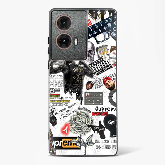 Gangster Tags Glass Phone Case-Moto G85 5G