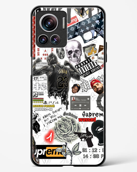 Gangster Tags Glass Phone Case-Motorola Edge 30 Ultra