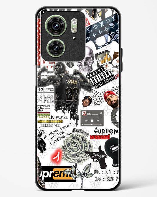 Gangster Tags Glass Phone Case-Motorola Edge 40
