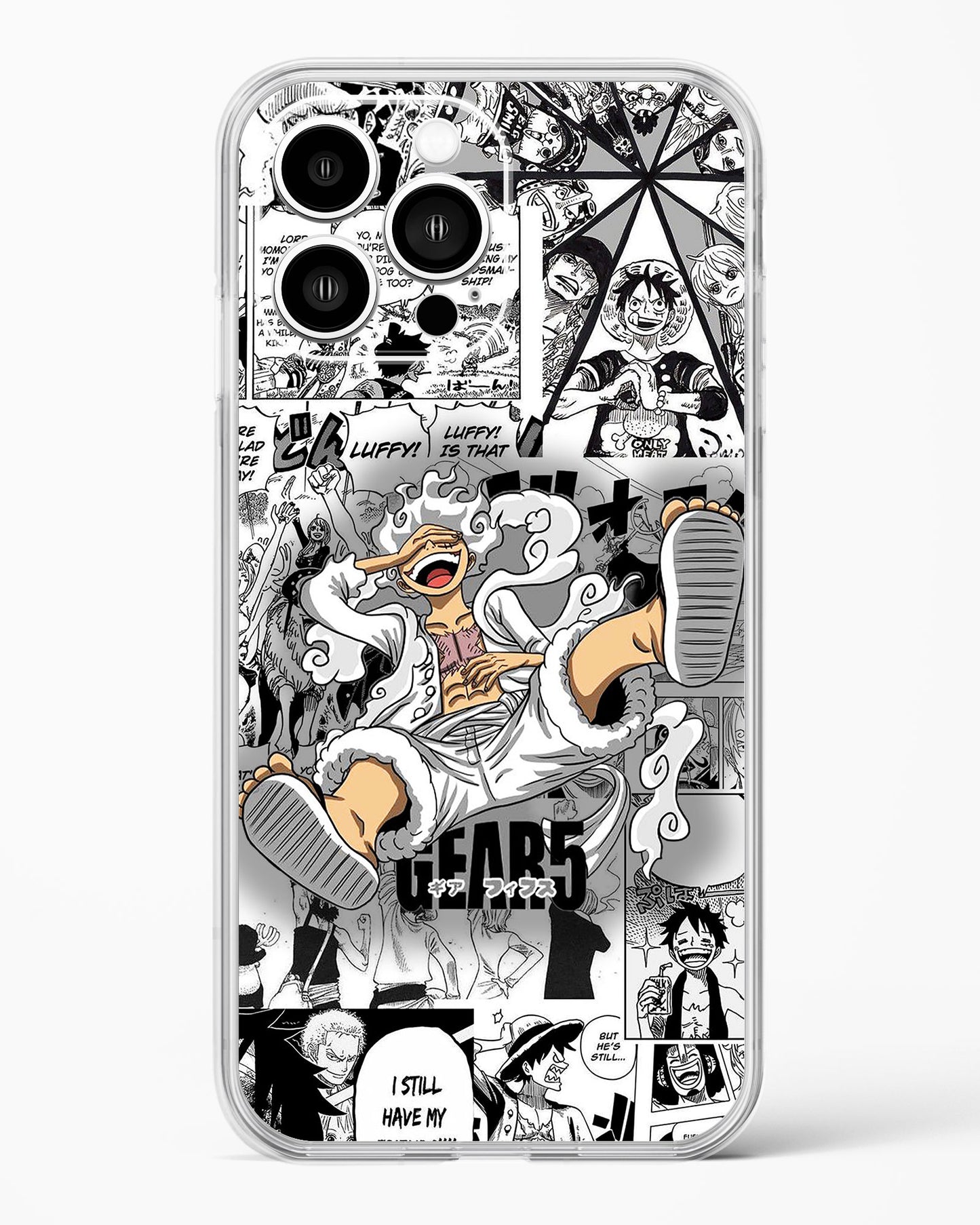Gear 5 Luffy Anime Clear Silicone Case