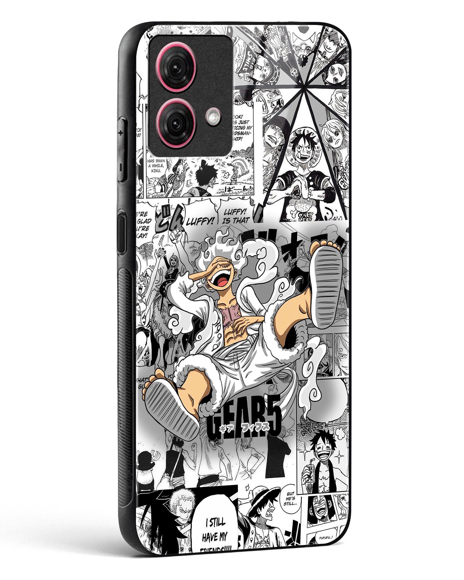 Gear 5 Luffy Anime Glass Phone Case-Moto G84 5G