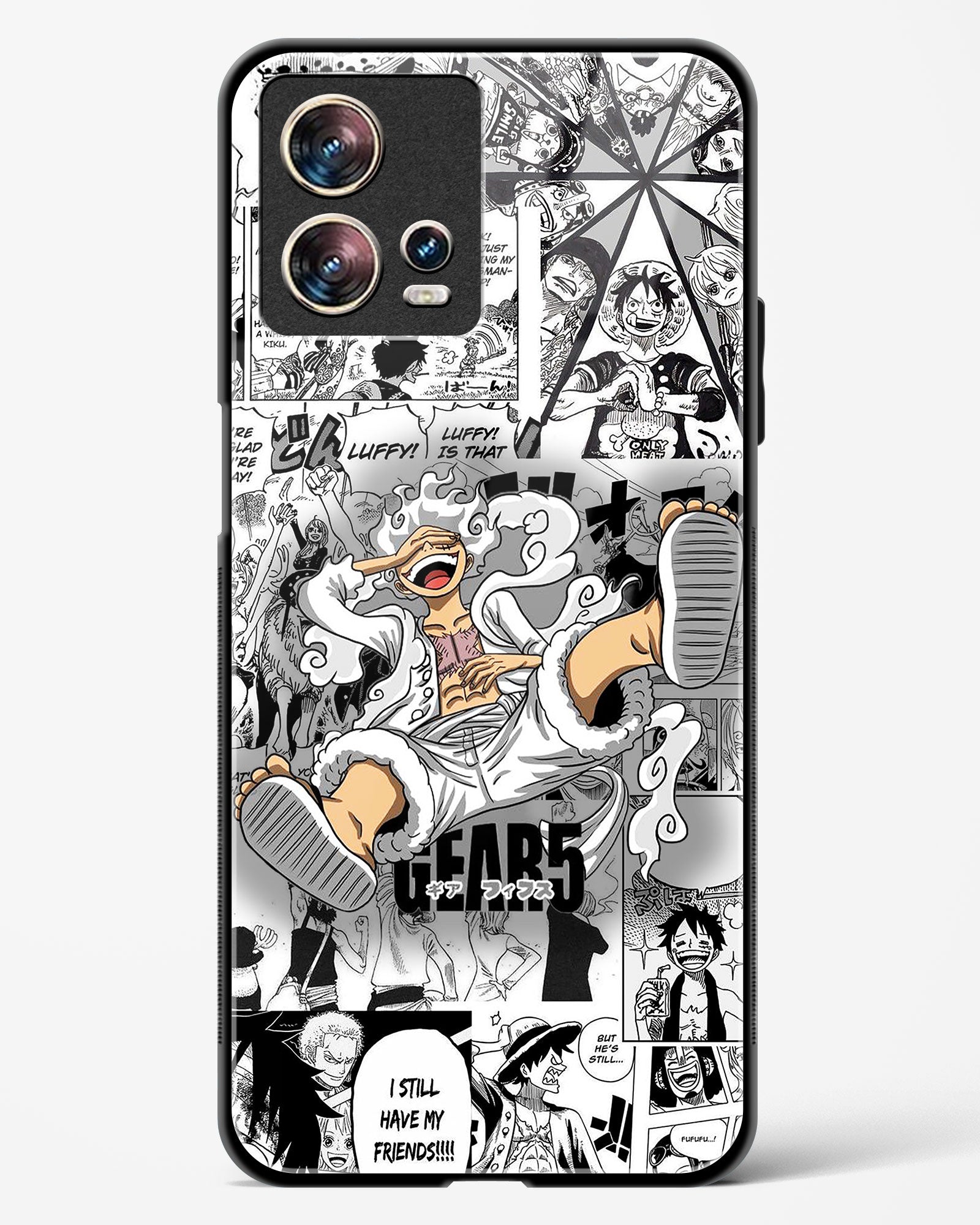 Gear 5 Luffy Anime Glass Phone Case-Motorola Edge 30 Fusion