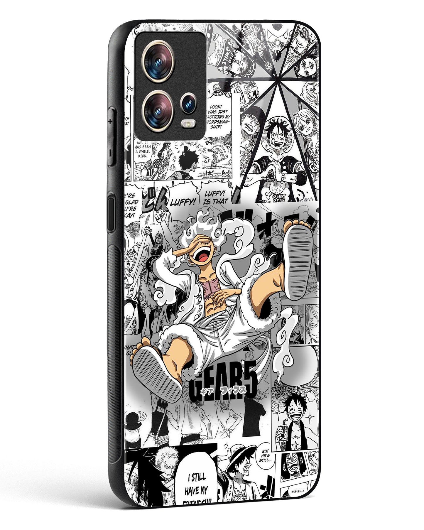 Gear 5 Luffy Anime Glass Phone Case-Motorola Edge 30 Fusion
