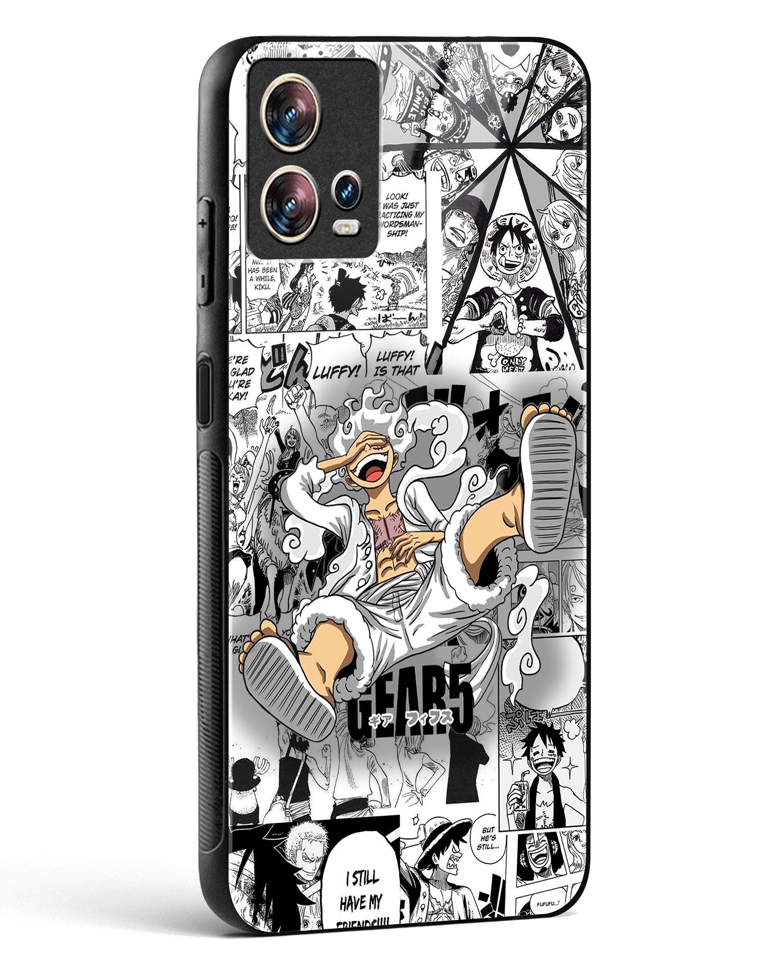 Gear 5 Luffy Anime Glass Phone Case-Motorola Edge 30 Fusion