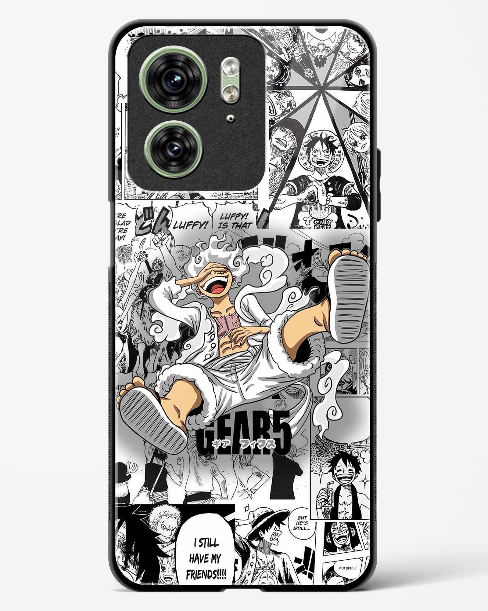 Gear 5 Luffy Anime Glass Phone Case-Motorola Edge 40