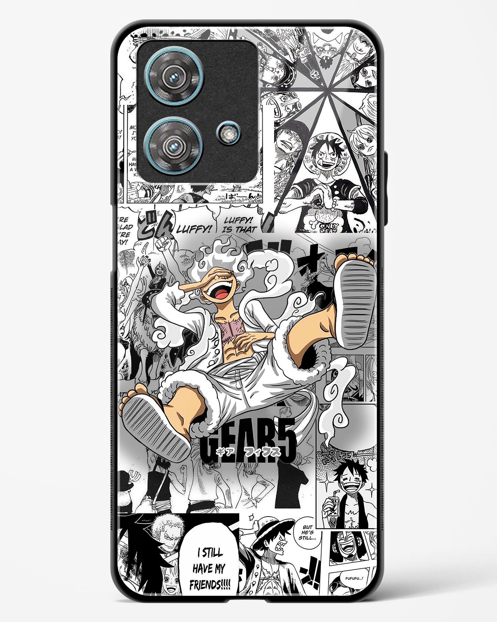 Gear 5 Luffy Anime Glass Phone Case-Motorola Edge 40 Neo
