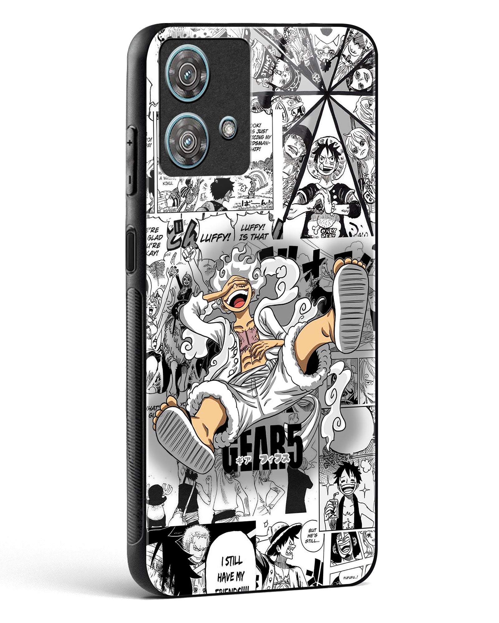 Gear 5 Luffy Anime Glass Phone Case-Motorola Edge 40 Neo