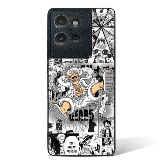 Gear 5 Luffy Anime Glass Phone Case-Motorola Edge 50