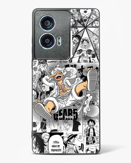 Gear 5 Luffy Anime Glass Phone Case-Motorola Edge 50 Fusion