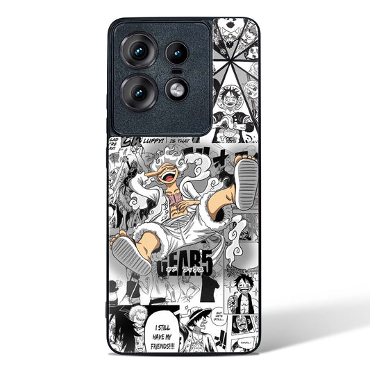 Gear 5 Luffy Anime Glass Phone Case-Motorola Edge 50 Pro