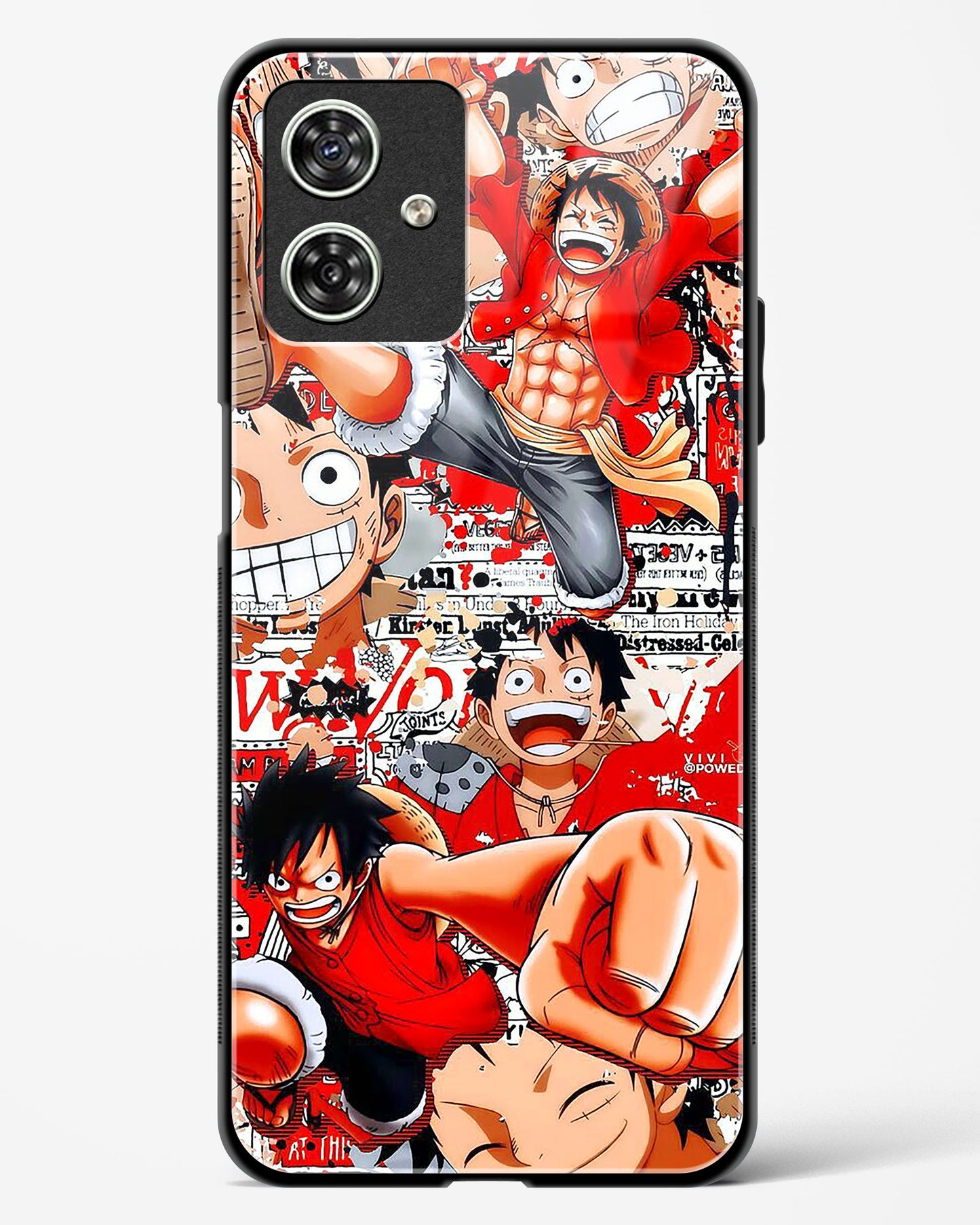Gear 5 Luffy Collage Glass Phone Case-Moto G54 5G