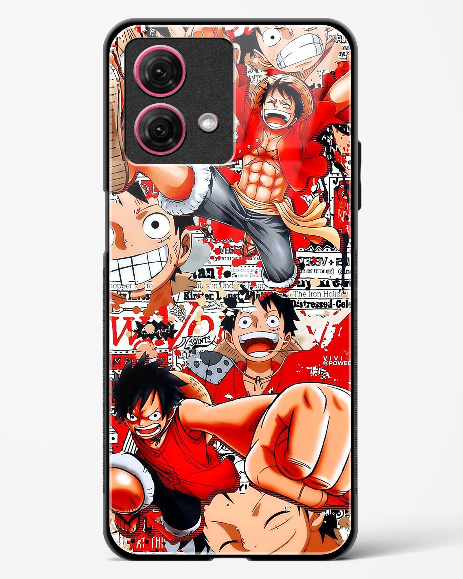 Gear 5 Luffy Collage Glass Phone Case-Moto G84 5G