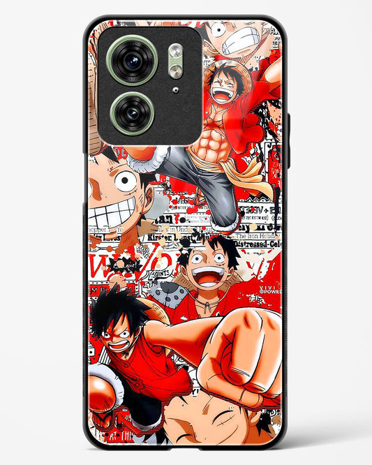 Gear 5 Luffy Collage Glass Phone Case-Motorola Edge 40