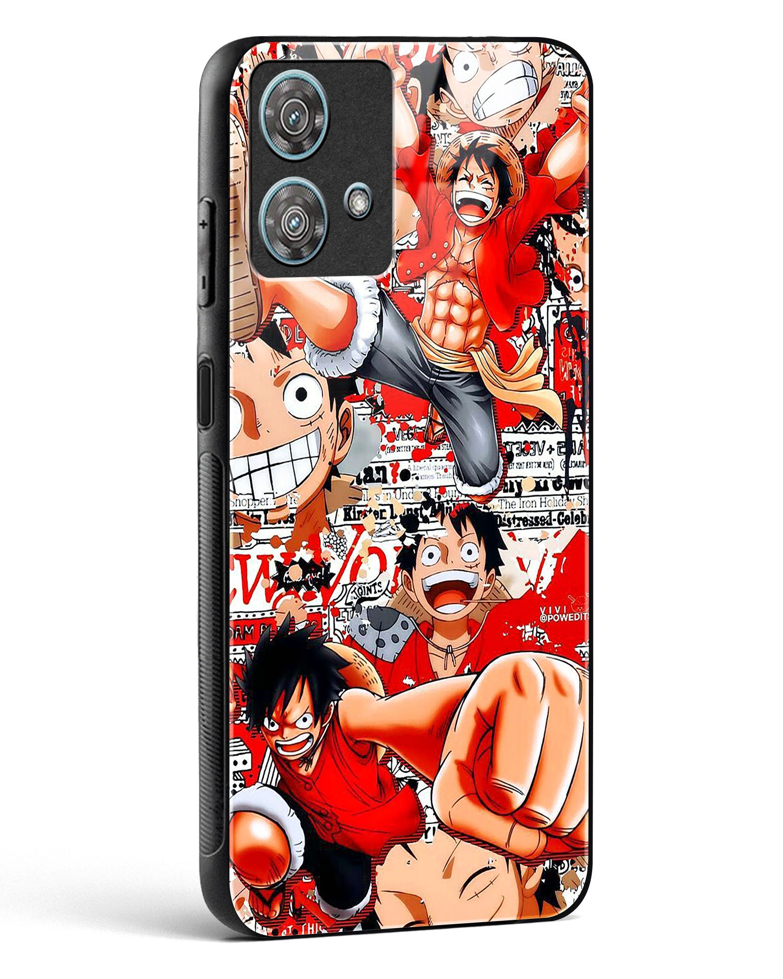 Gear 5 Luffy Collage Glass Phone Case-Motorola Edge 40 Neo