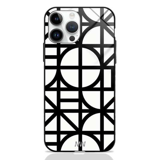 Geo Graphic Pattern Premium Glass Case -  - MW Stuffs - 