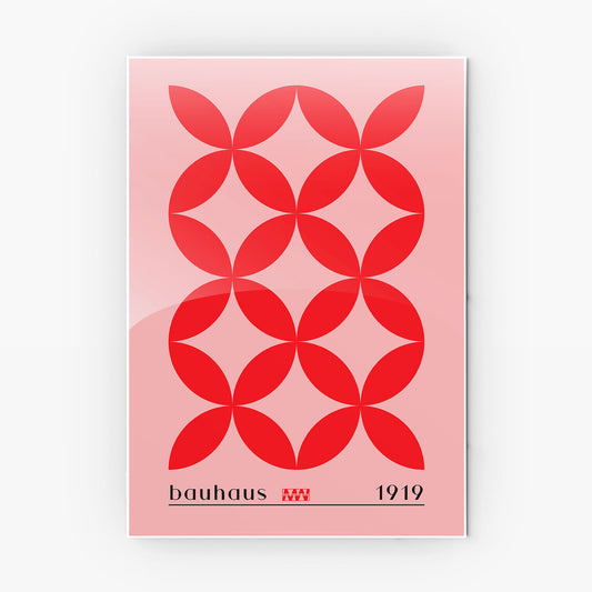 Geometric Bauhaus Art metal poster