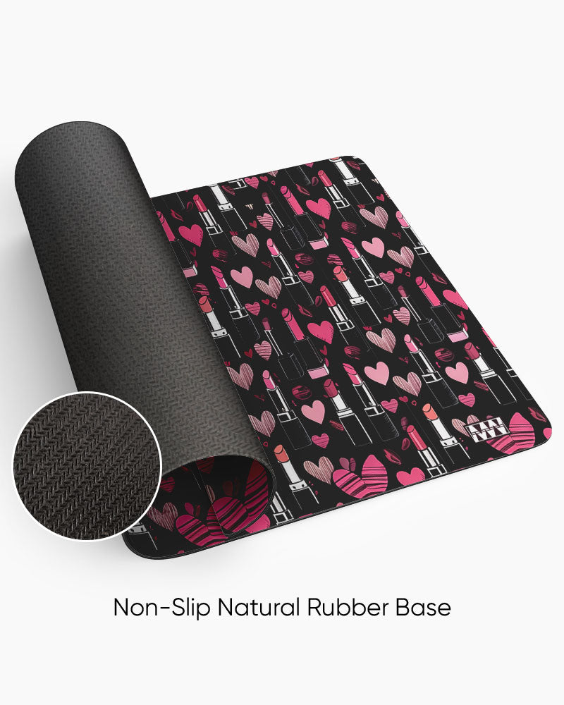 Glam Pop Riot Hearts Lips and Attitude Deskmat