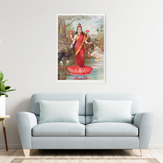 Goddess Lakshmi Classic Art Metal-Poster