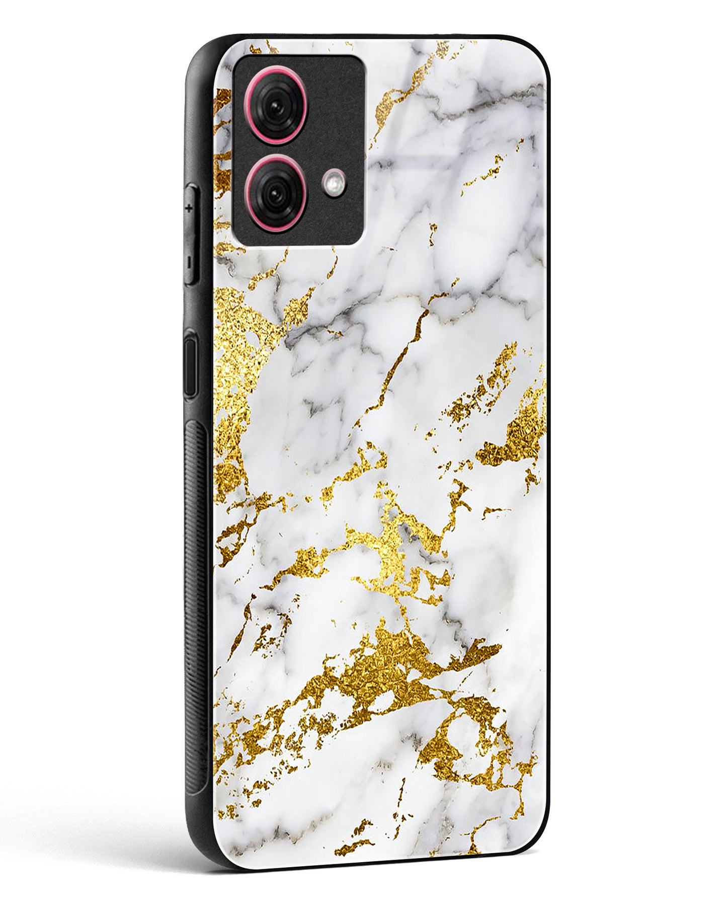 Gold Vein Marble Glass Phone Case-Moto G84 5G