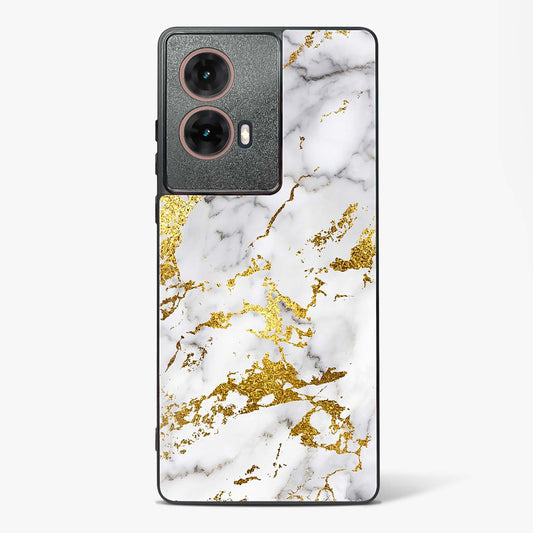 Gold Vein Marble Glass Phone Case-Moto G85 5G