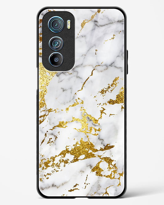 Gold Vein Marble Glass Phone Case-Motorola Edge 30