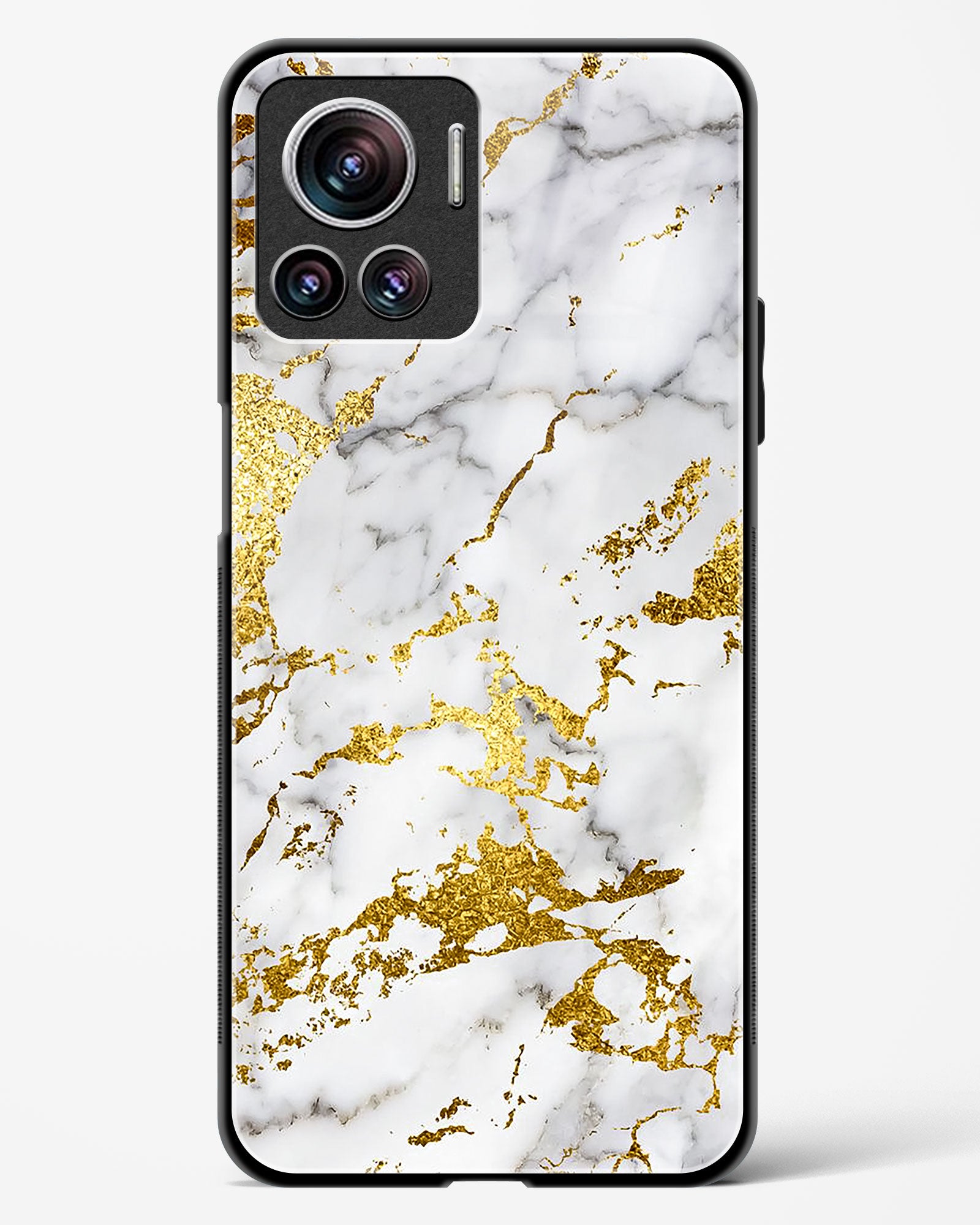 Gold Vein Marble Glass Phone Case-Motorola Edge 30 Ultra