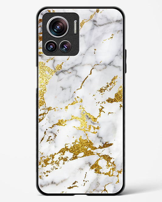 Gold Vein Marble Glass Phone Case-Motorola Edge 30 Ultra