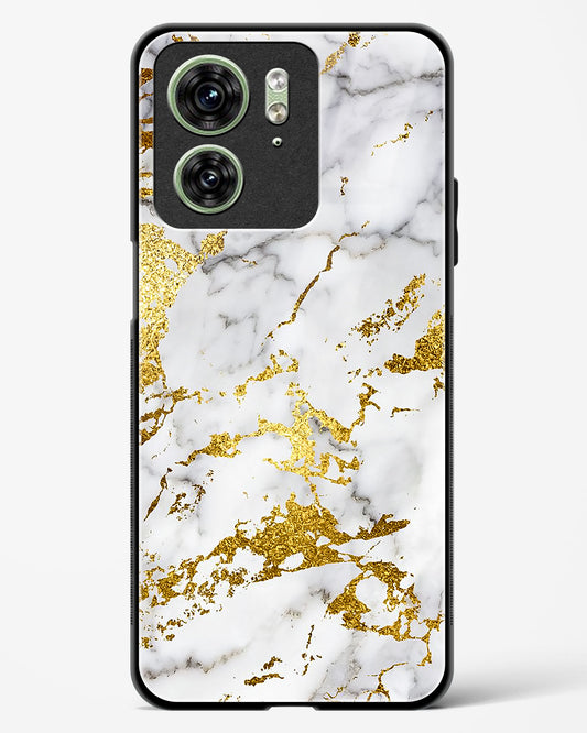 Gold Vein Marble Glass Phone Case-Motorola Edge 40