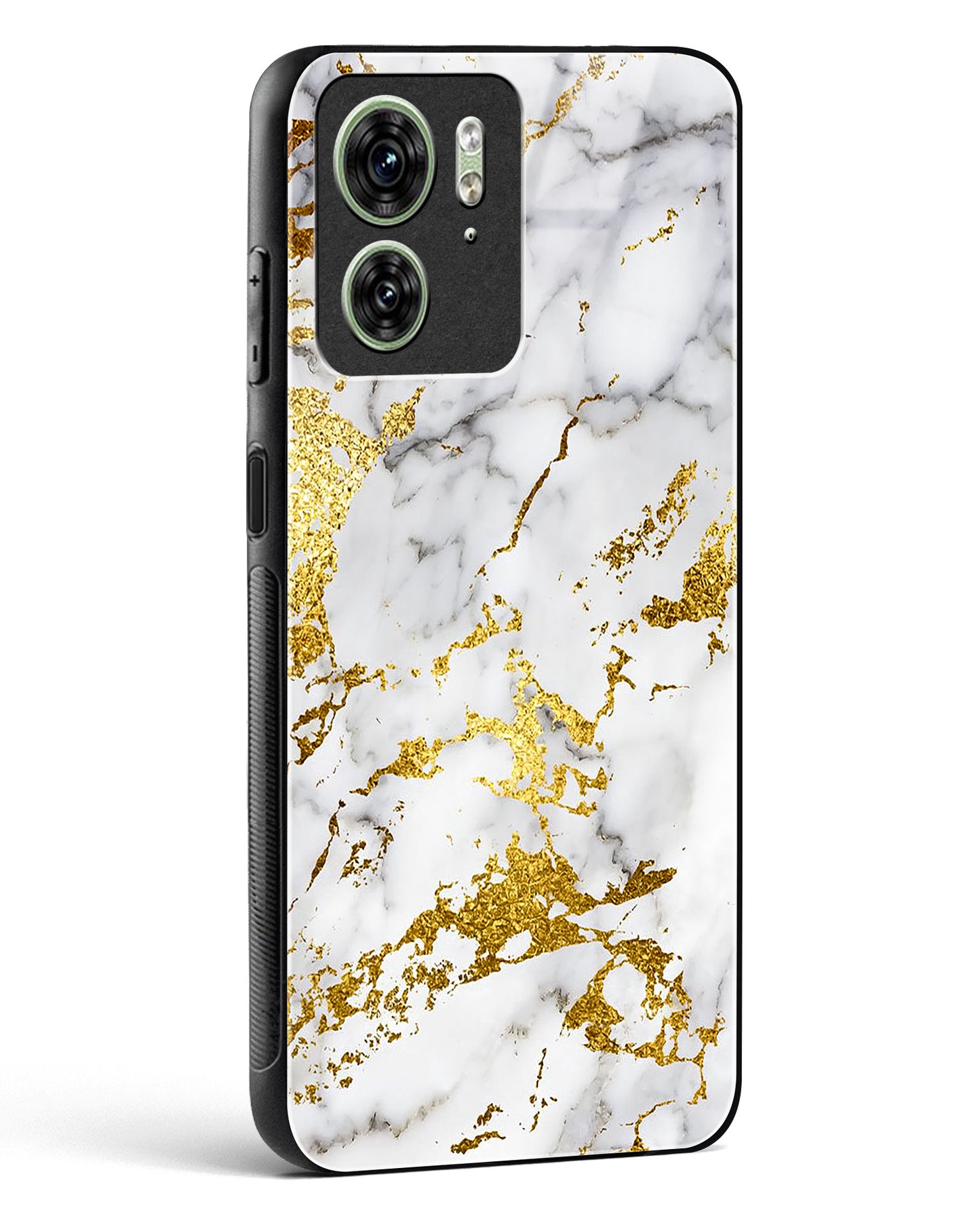 Gold Vein Marble Glass Phone Case-Motorola Edge 40