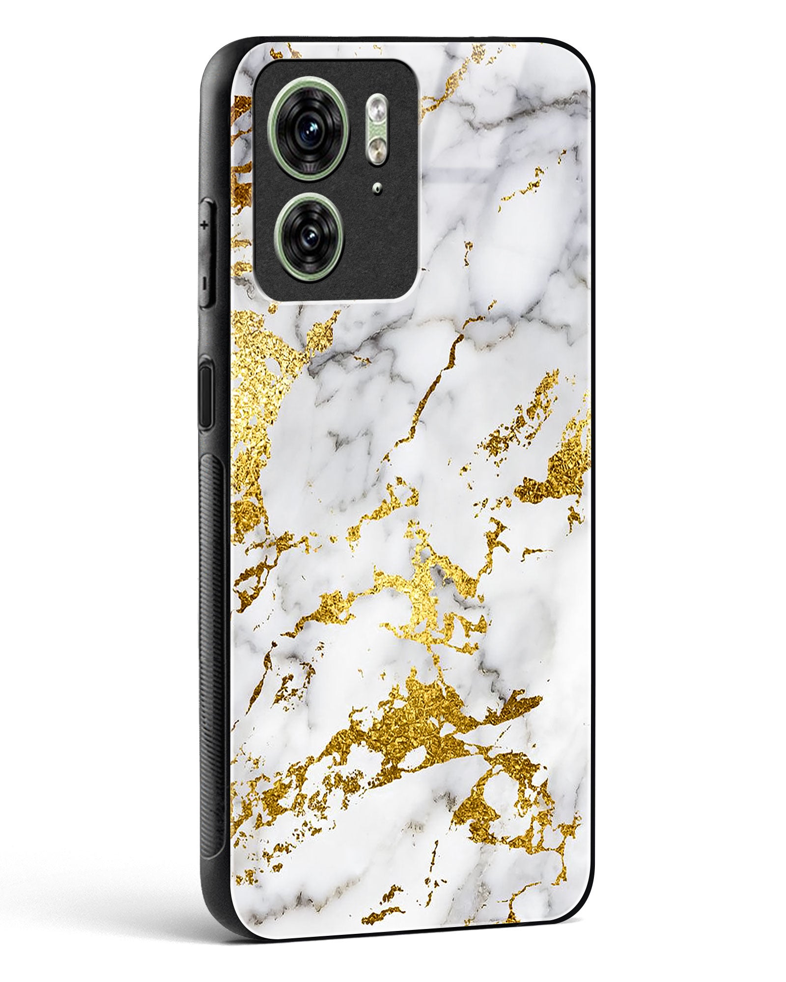 Gold Vein Marble Glass Phone Case-Motorola Edge 40