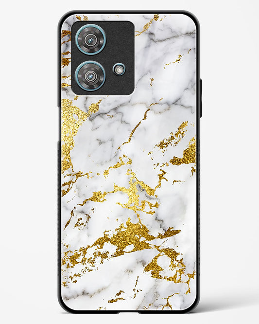 Gold Vein Marble Glass Phone Case-Motorola Edge 40 Neo