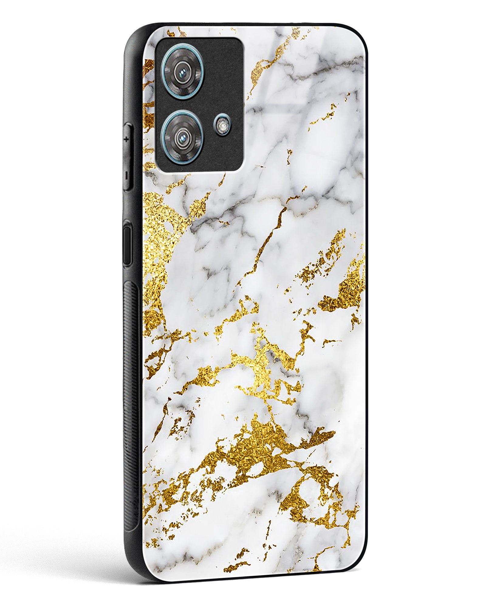 Gold Vein Marble Glass Phone Case-Motorola Edge 40 Neo