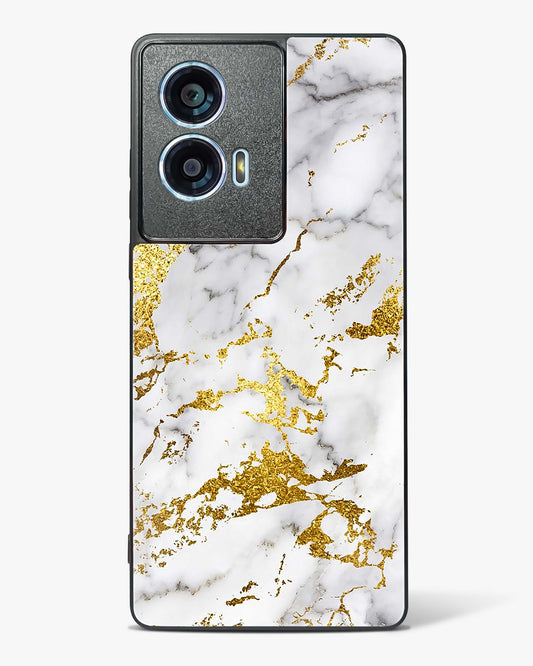 Gold Vein Marble Glass Phone Case-Motorola Edge 50 Fusion